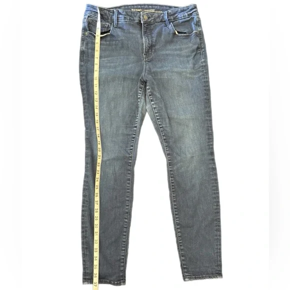 Old Navy Rockstar Built-in Sculpt Skinny Jeans in Dark Blue Wash Size 14 - Picture 6 of 10